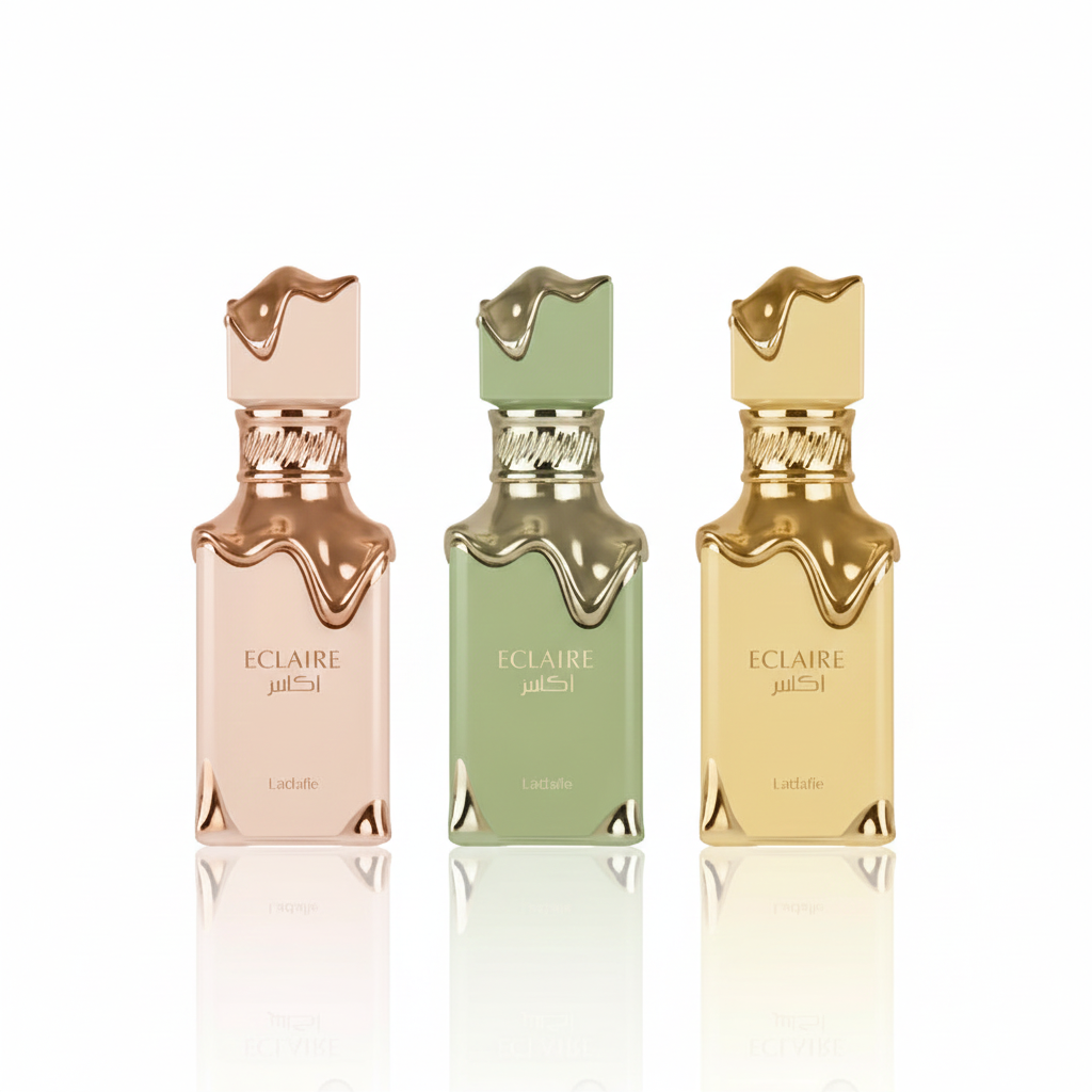 Lattafa Eclaire, Eclaire Banoffi & Eclaire Pistache Eau de Parfum Sprays (Bundle) Unisex EDP  Spray 3.0 oz